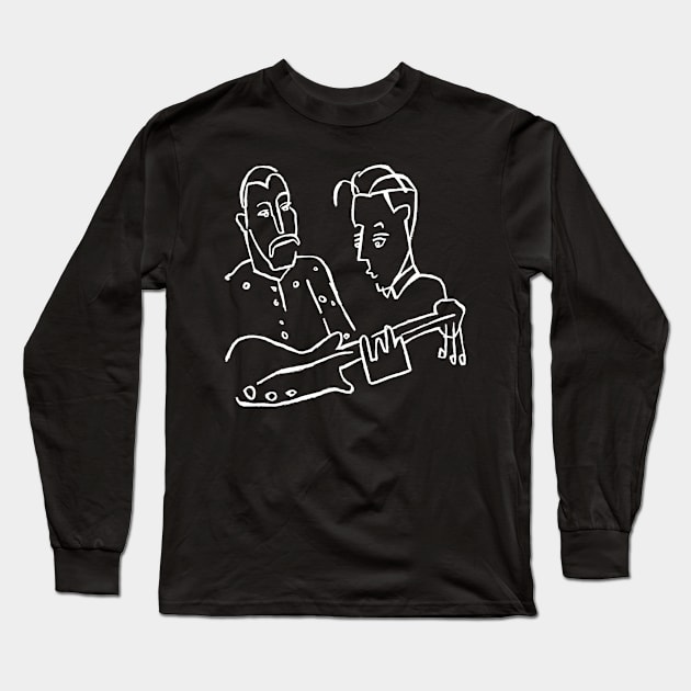 Boys in Guitar Rock Band Long Sleeve T-Shirt by badlydrawnbabe